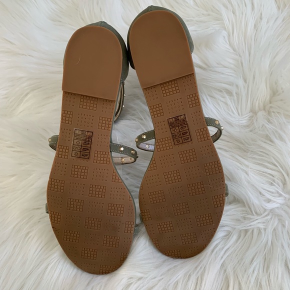 NEW WHBM Studded Leather Sandals in Basil - Picture 4 of 8